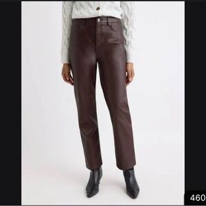 RW&CO. Women's Plum Straight Leg Vegan Leather Pants
